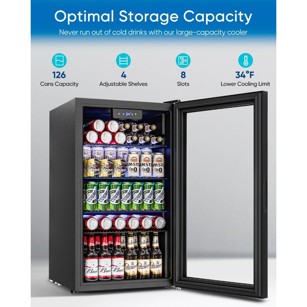 Wine Beer Fridge Small - US Shipping Mini Fridge 3.2 Cu.Ft