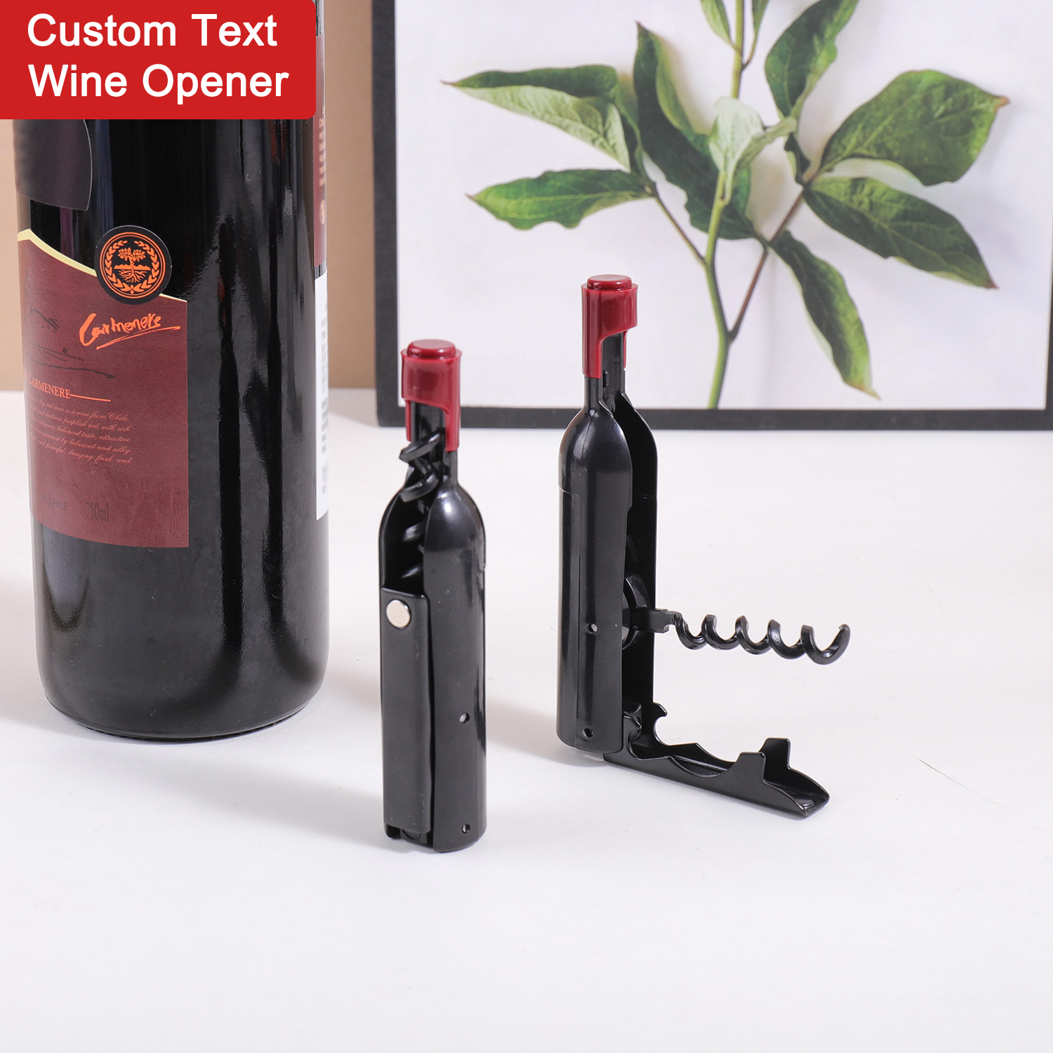 Wine Beer Name - Bottle Shape Custom Text Wine Opener