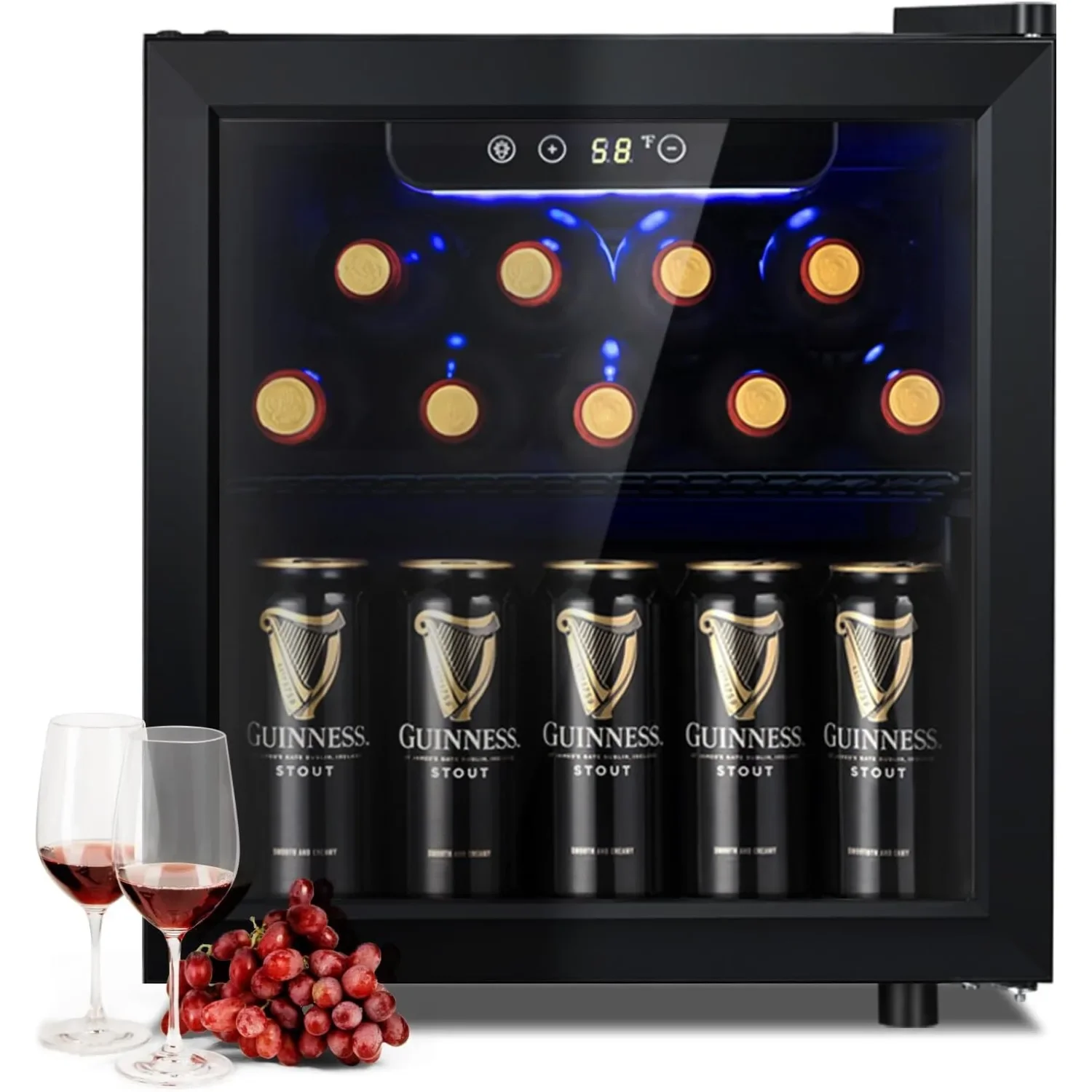 Wine Beer Fridge Small - Mini Wine Cooler Fridge - 12
