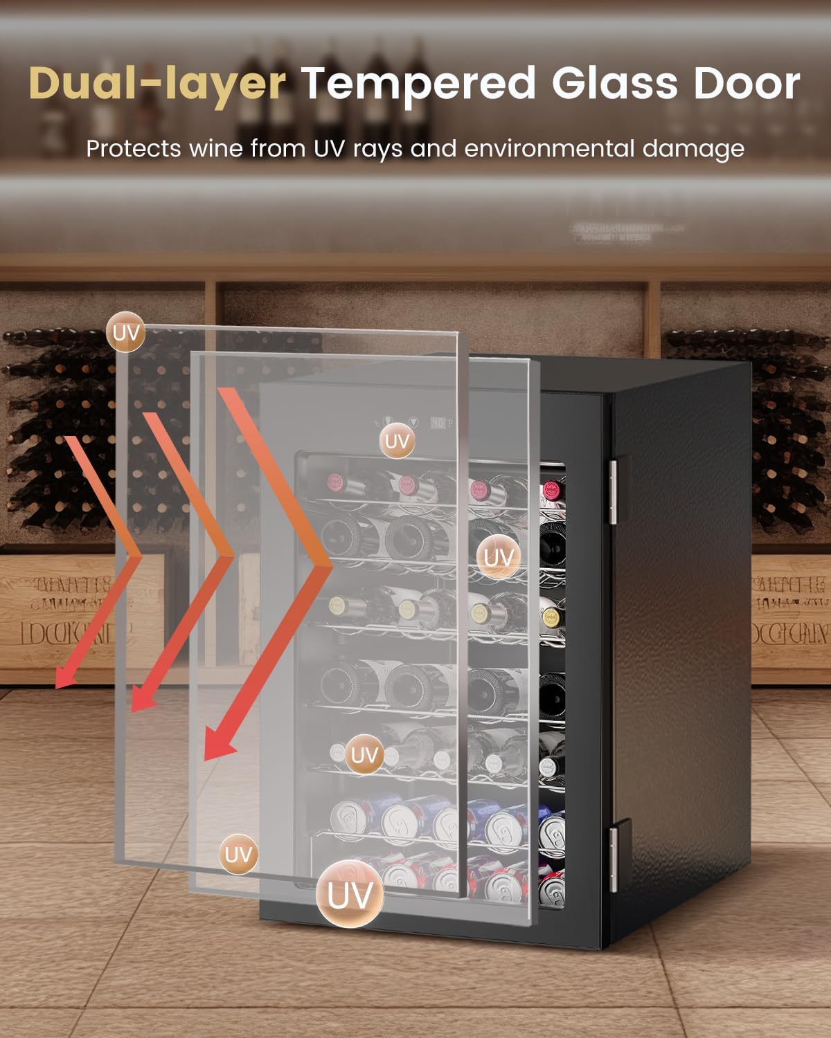 45 Bottle Mini Wine Fridge wit - Wine Beer Fridge Small incelemesi ve fiyatı