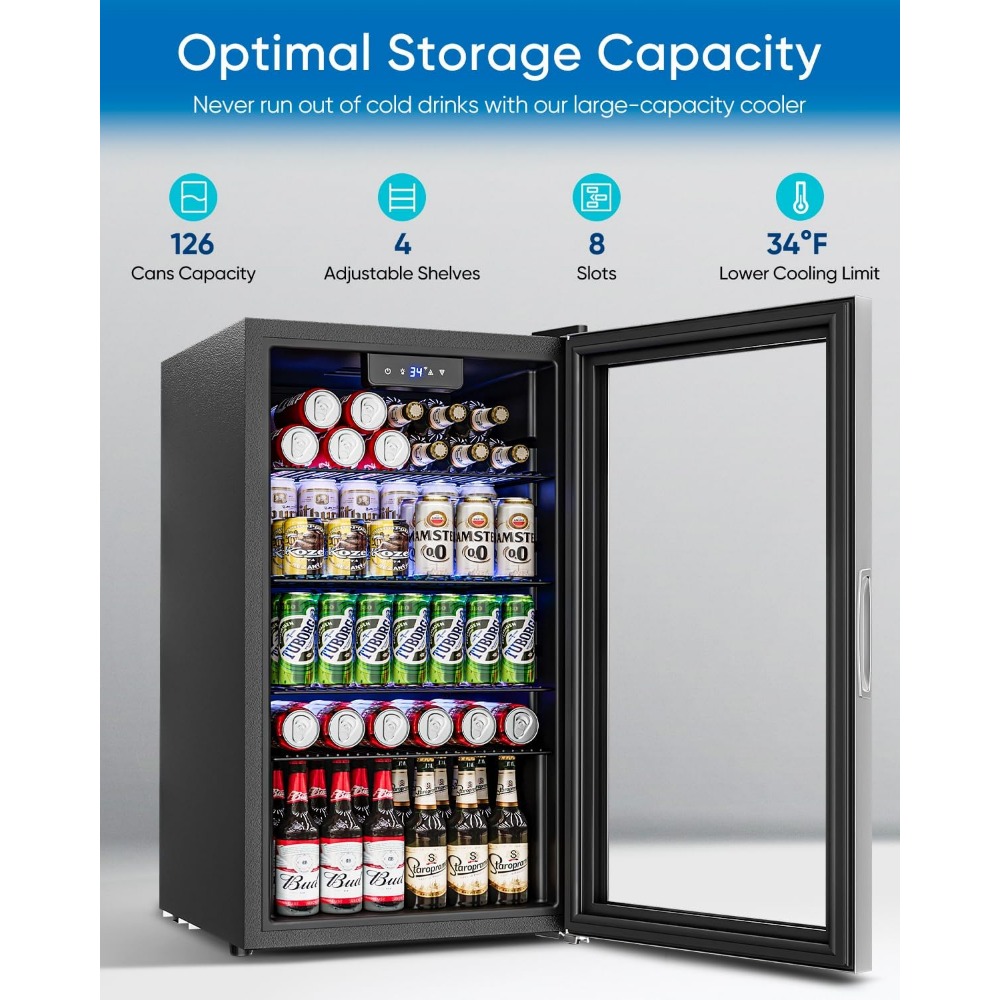Beverage Refrigerator Cooler - - Wine Beer Fridge Small incelemesi ve fiyatı