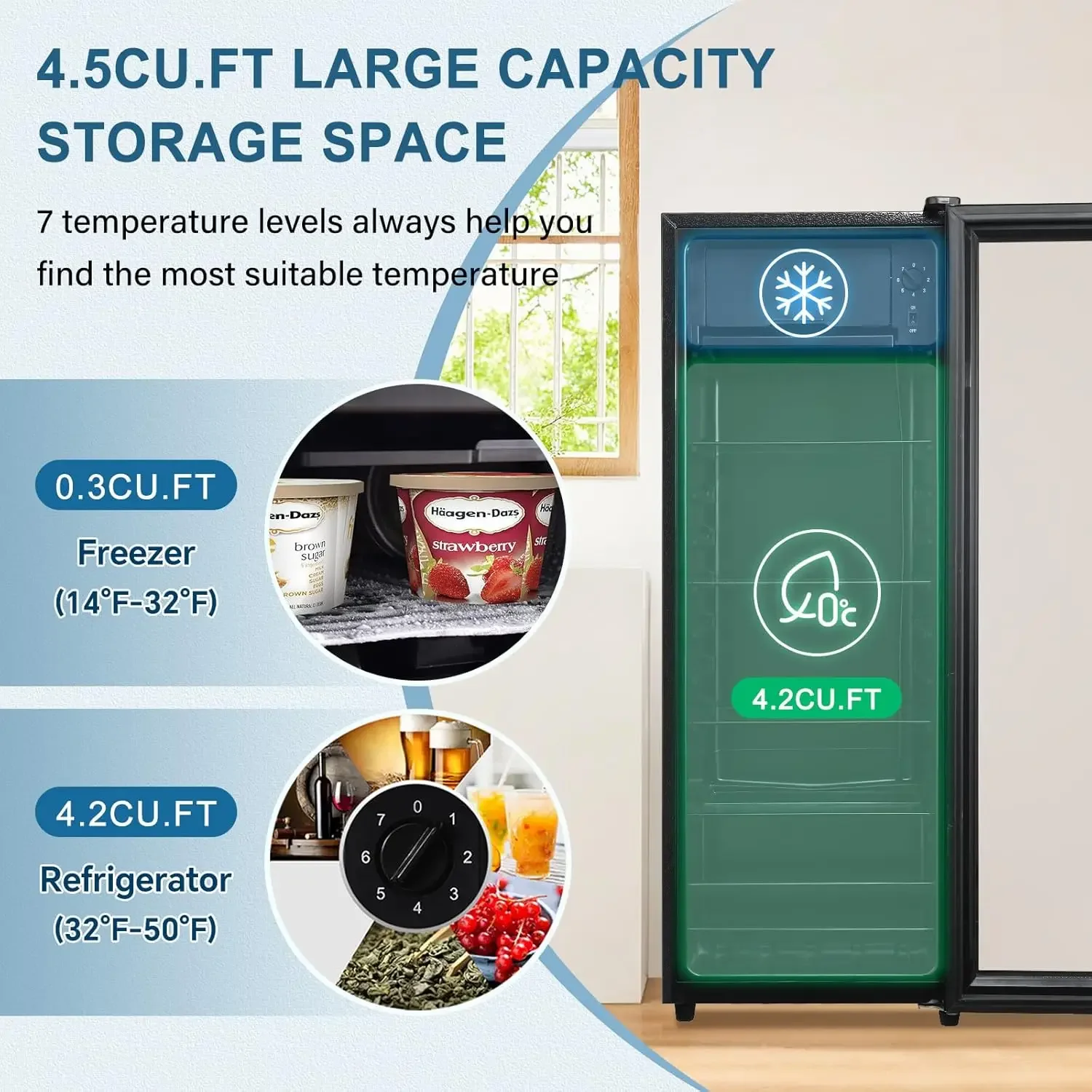 Beverage Refrigerator 4.5Cu.ft - Wine Beer Fridge Small incelemesi ve fiyatı