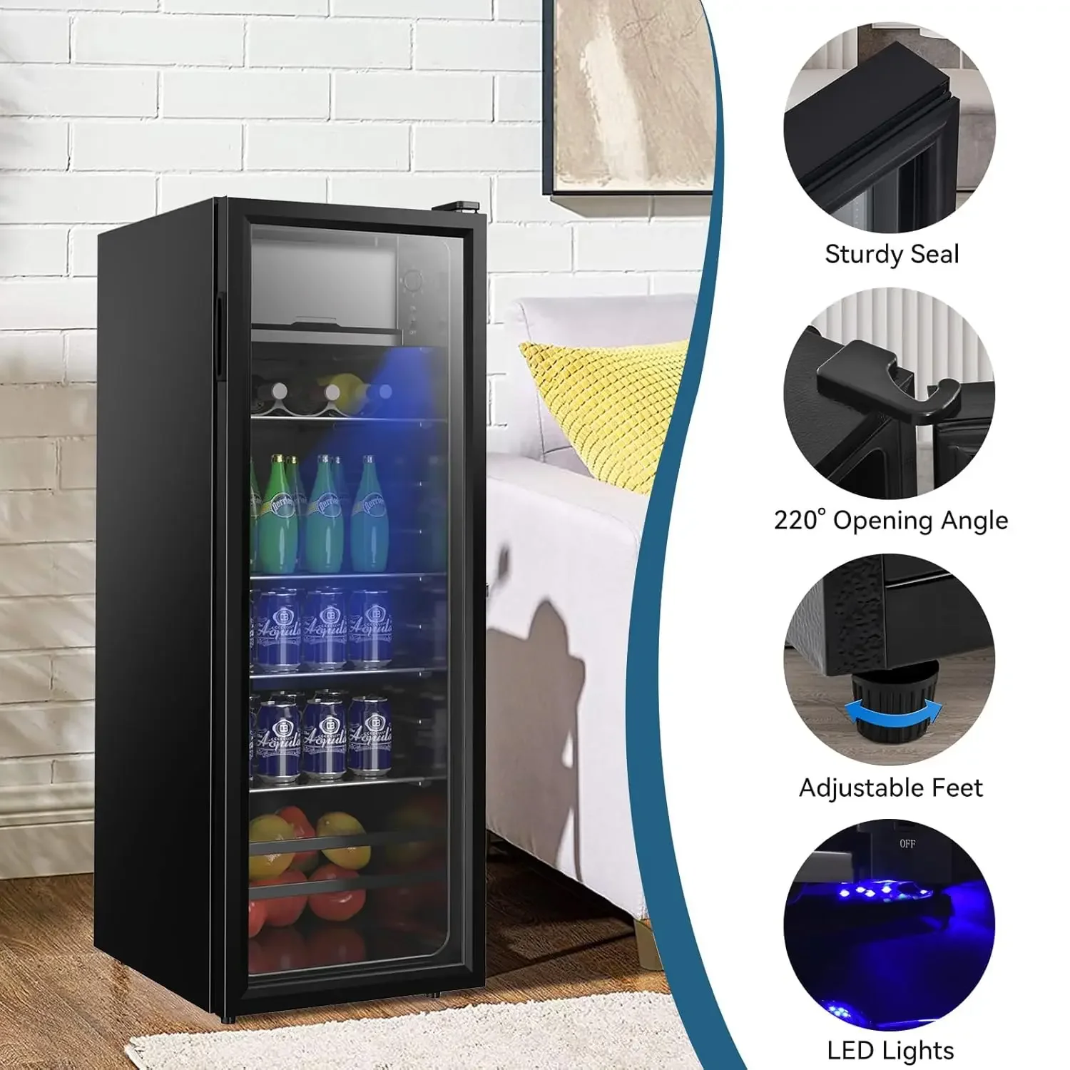 Beverage Refrigerator 4.5Cu.ft - Wine Beer Fridge Small incelemesi ve fiyatı