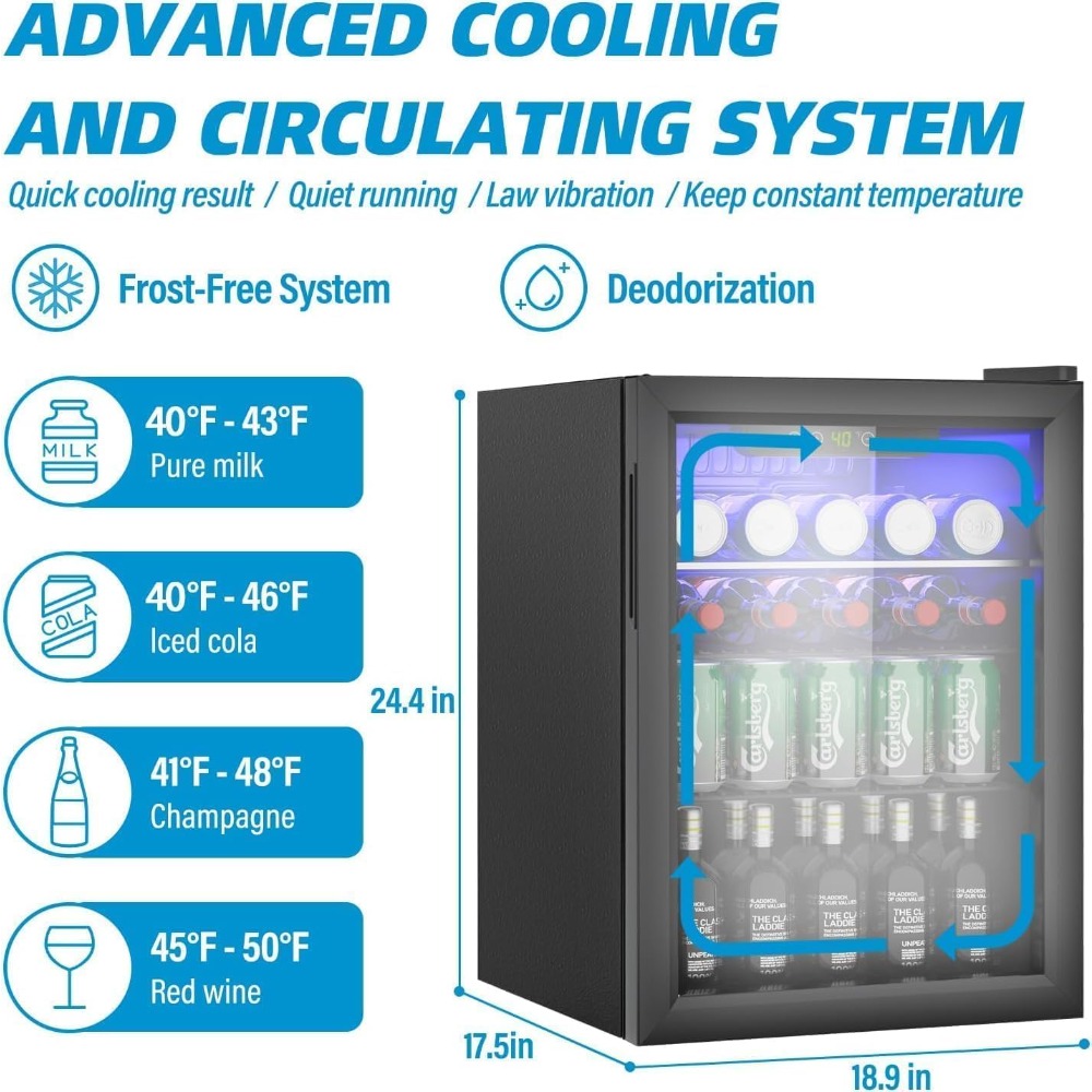 Compact Beverage Refrigerator, - Wine Beer Fridge Small incelemesi ve fiyatı