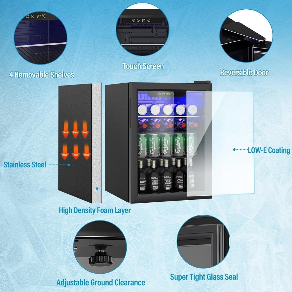 Compact Beverage Refrigerator, - Wine Beer Fridge Small incelemesi ve fiyatı