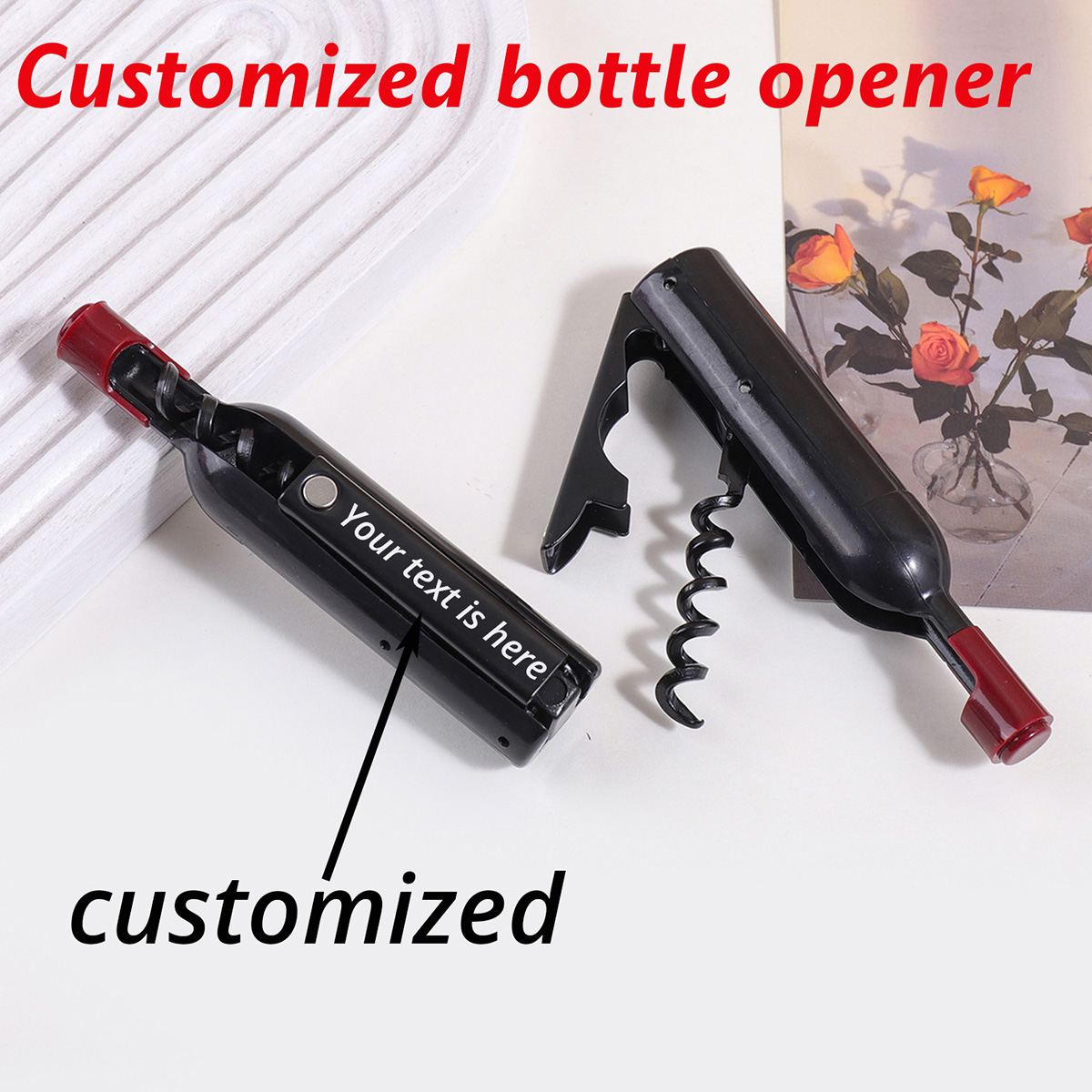 Custom Text Wine Opener Person - Wine Beer Name incelemesi ve fiyatı