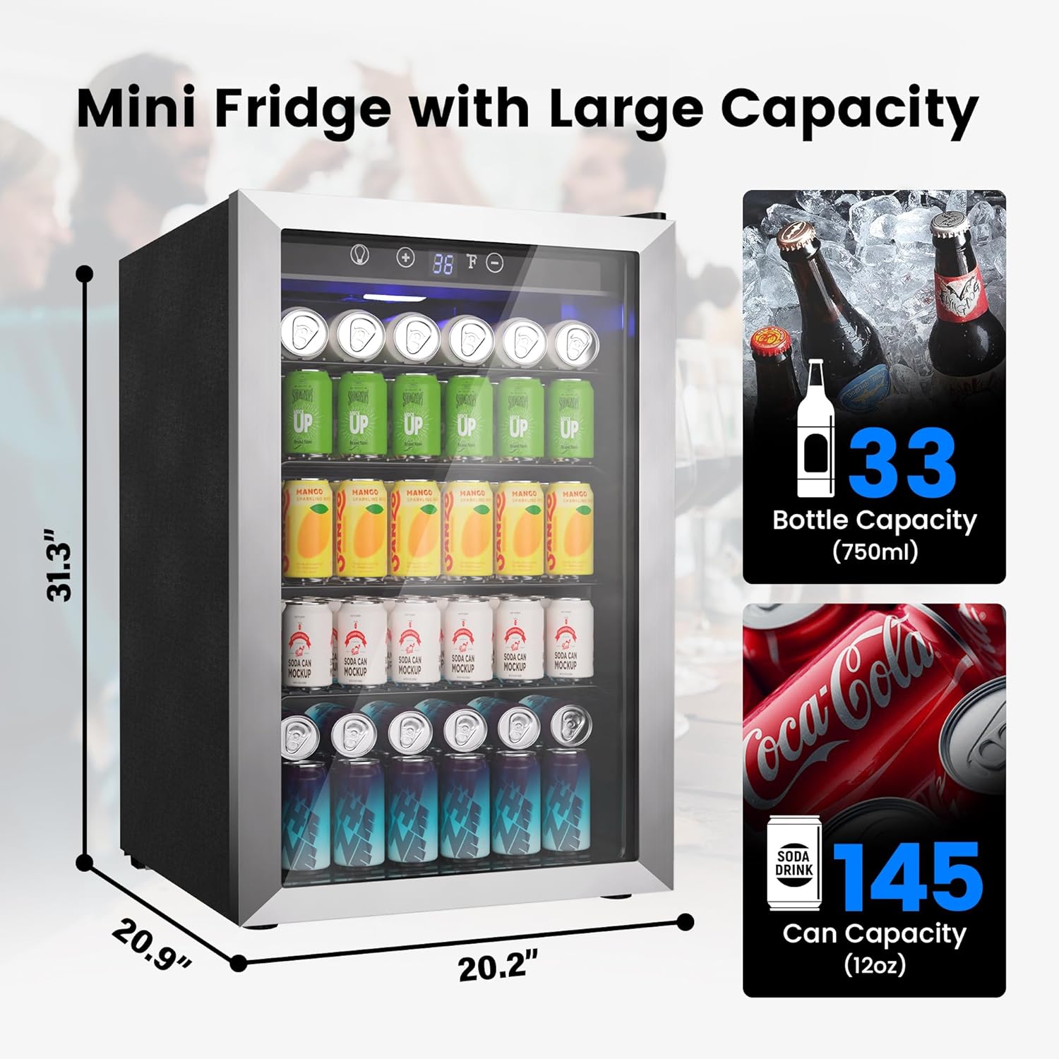 4.5 Cu.Ft Beverage Refrigerato - Wine Beer Fridge Small incelemesi ve fiyatı