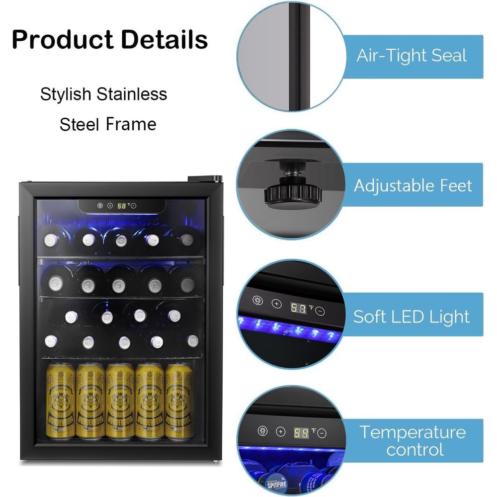 16 Bottle Wine Cooler Cabinet  - Wine Beer Fridge Small incelemesi ve fiyatı