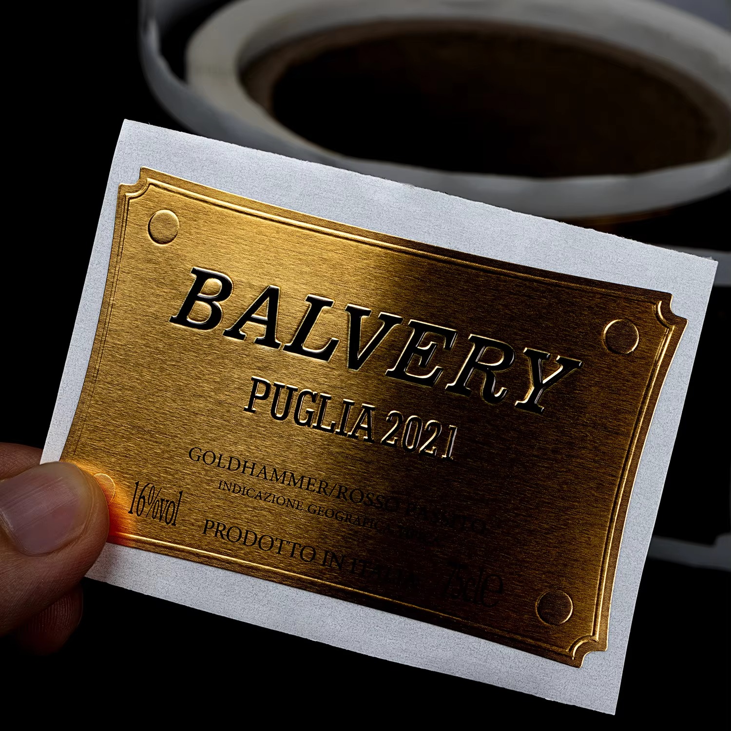 Gold Foil Embossed Metal Paper - Wine Beer Bottle incelemesi ve fiyatı