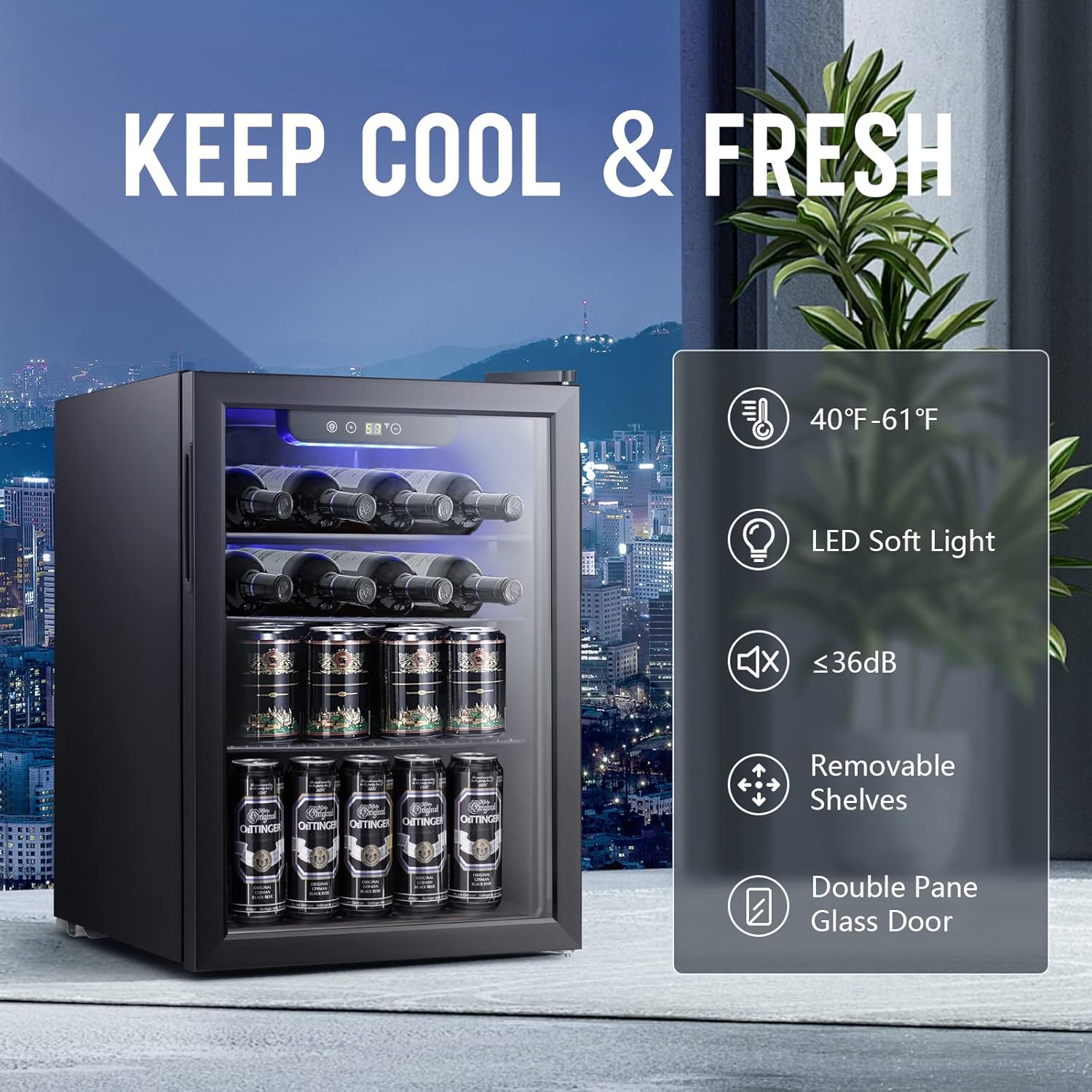 2.6cu.ft Wine Cooler/Cabinet B - Wine Beer Fridge Small incelemesi ve fiyatı