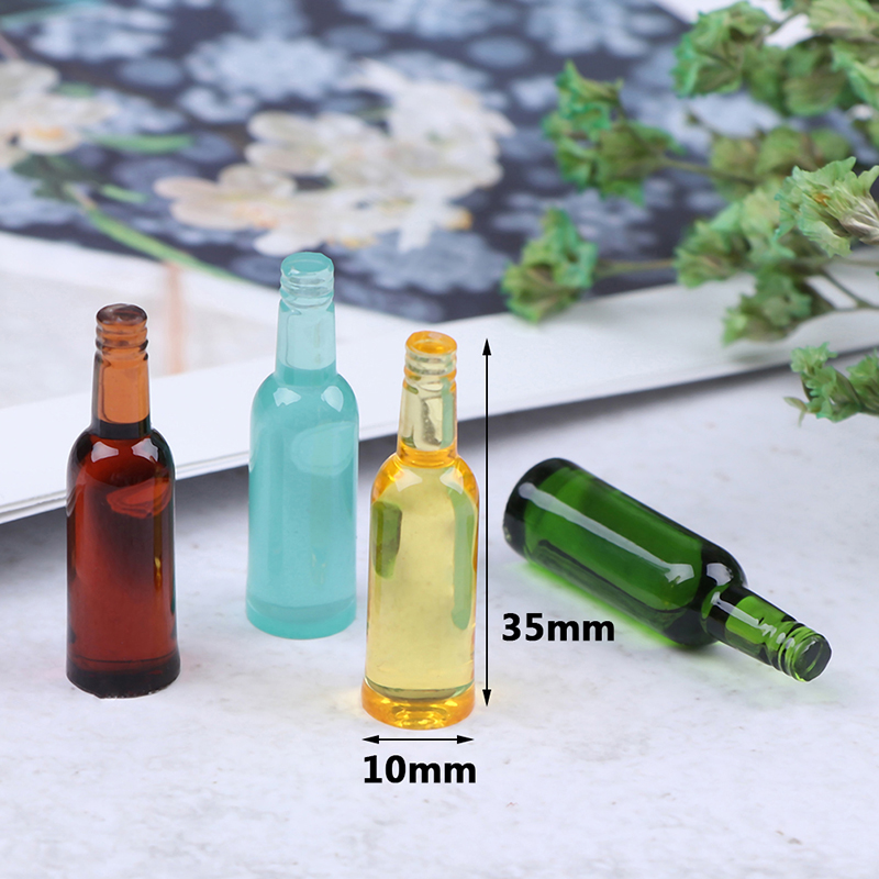 6pcs 1:12 Dollhouse Miniature  - Wine Beer Bottle incelemesi ve fiyatı