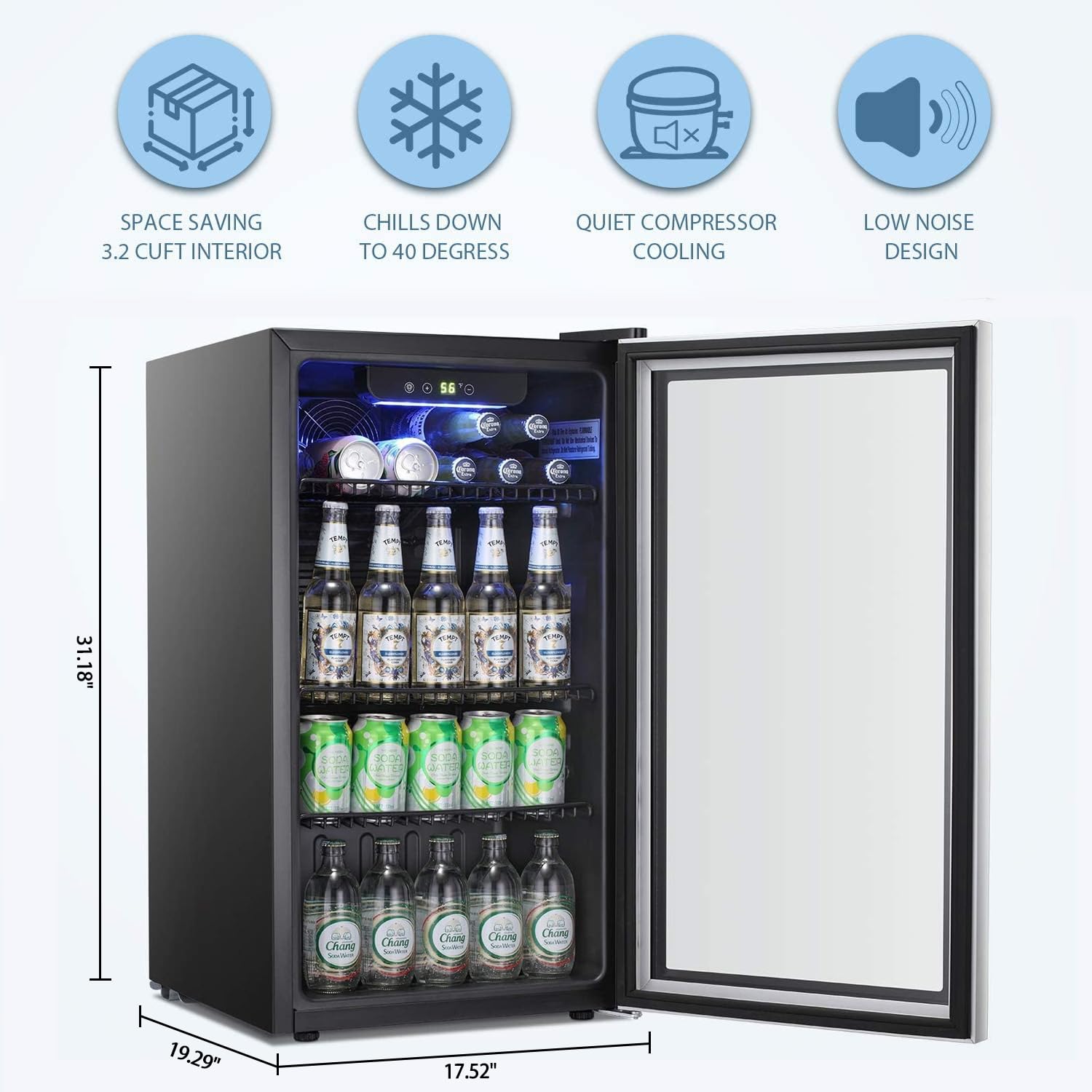 Beverage Refrigerator Cooler - - Wine Beer Fridge Small incelemesi ve fiyatı