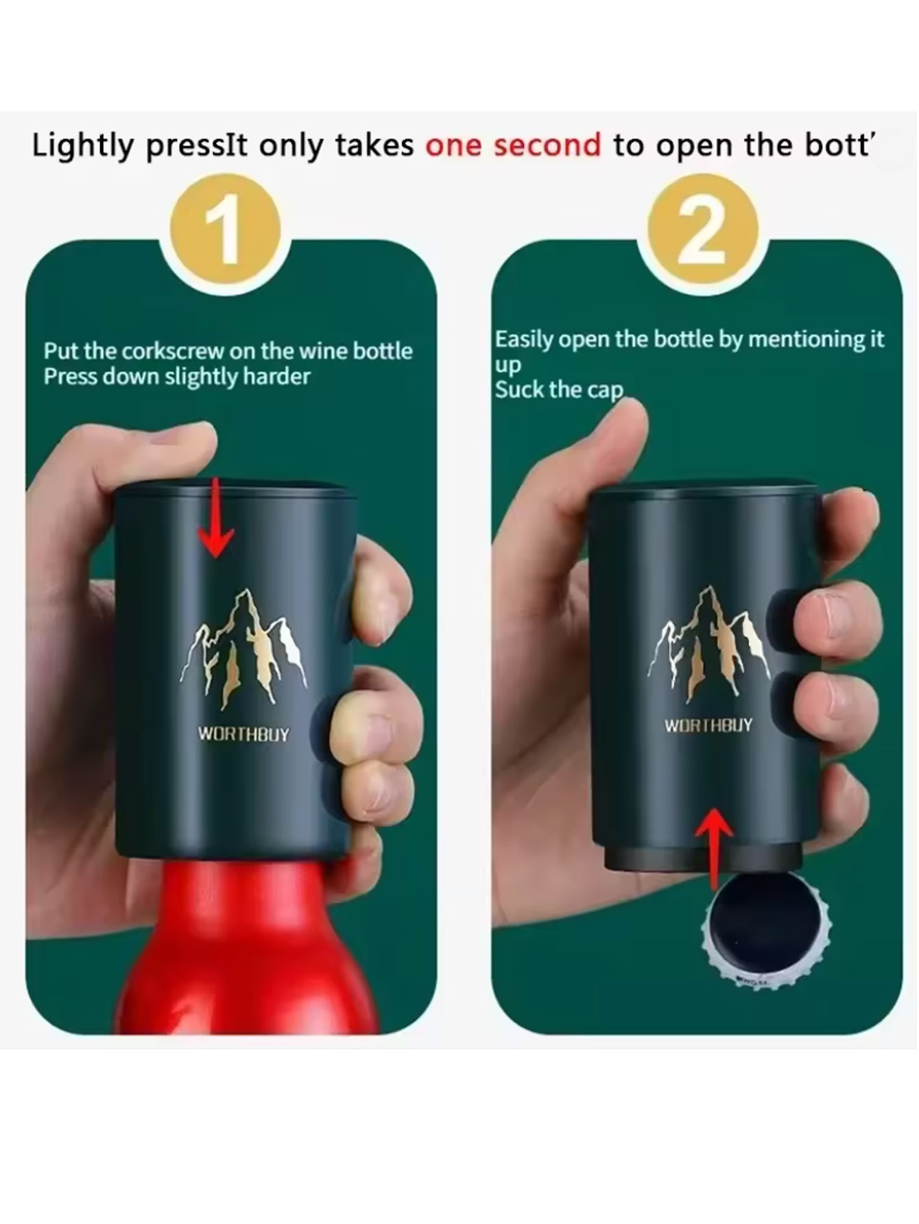 1Pcs Automatic Beer Bottle Ope - Wine Beer Bottle incelemesi ve fiyatı