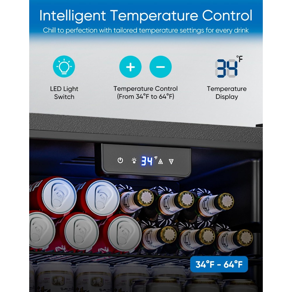 3.2 Cu.Ft Compact Beverage Fri - Wine Beer Fridge Small incelemesi ve fiyatı